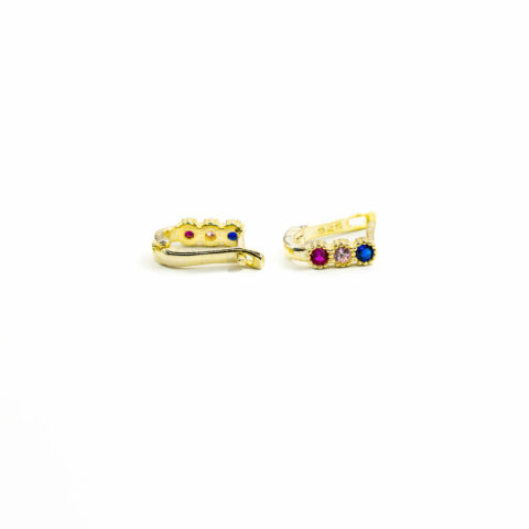 Cercei „Pastel Arc” din argint 925 rodiat suflat cu aur 14K