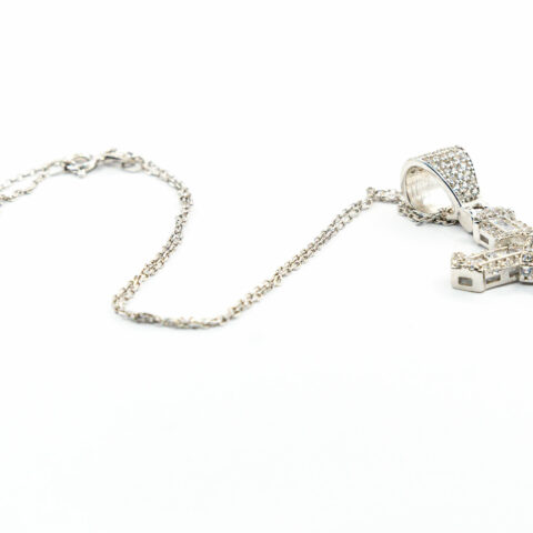 Colier „Crux Lucida” din argint 925 rodiat