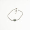 Brățară „Cuore Verde” din argint 925 cu zirconii și pandantiv inimă